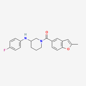 molecular formula C21H21FN2O2 B6005703 N-(4-fluorophenyl)-1-[(2-methyl-1-benzofuran-5-yl)carbonyl]-3-piperidinamine 