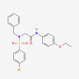 molecular formula C23H23BrN2O4S B6005725 N~2~-benzyl-N~2~-[(4-bromophenyl)sulfonyl]-N~1~-(4-ethoxyphenyl)glycinamide 