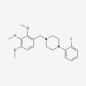 molecular formula C20H25FN2O3 B6005728 1-(2-fluorophenyl)-4-(2,3,4-trimethoxybenzyl)piperazine 