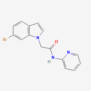 molecular formula C15H12BrN3O B6005741 2-(6-bromo-1H-indol-1-yl)-N-2-pyridinylacetamide 