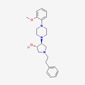 molecular formula C23H31N3O2 B6005752 (3S*,4S*)-4-[4-(2-methoxyphenyl)-1-piperazinyl]-1-(2-phenylethyl)-3-pyrrolidinol 