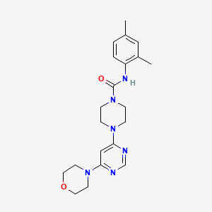 molecular formula C21H28N6O2 B6005778 N-(2,4-dimethylphenyl)-4-[6-(4-morpholinyl)-4-pyrimidinyl]-1-piperazinecarboxamide 