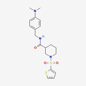 molecular formula C19H25N3O3S2 B6005795 N-[4-(dimethylamino)benzyl]-1-(2-thienylsulfonyl)-3-piperidinecarboxamide 