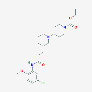 molecular formula C23H34ClN3O4 B6005822 ethyl 3-{3-[(5-chloro-2-methoxyphenyl)amino]-3-oxopropyl}-1,4'-bipiperidine-1'-carboxylate 