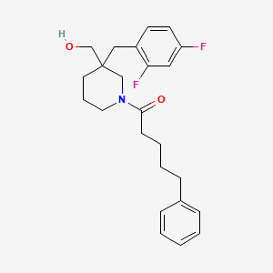 [3-(2,4-difluorobenzyl)-1-(5-phenylpentanoyl)-3-piperidinyl]methanol