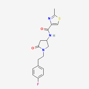 N-{1-[2-(4-fluorophenyl)ethyl]-5-oxo-3-pyrrolidinyl}-2-methyl-1,3-thiazole-4-carboxamide