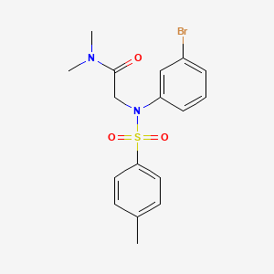 molecular formula C17H19BrN2O3S B6005908 N~2~-(3-bromophenyl)-N~1~,N~1~-dimethyl-N~2~-[(4-methylphenyl)sulfonyl]glycinamide 