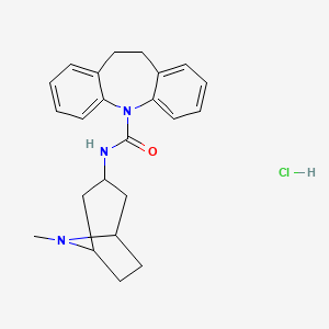 molecular formula C23H28ClN3O B6005939 N-(8-methyl-8-azabicyclo[3.2.1]oct-3-yl)-10,11-dihydro-5H-dibenzo[b,f]azepine-5-carboxamide hydrochloride 