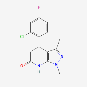 molecular formula C14H13ClFN3O B6005960 4-(2-chloro-4-fluorophenyl)-1,3-dimethyl-1,4,5,7-tetrahydro-6H-pyrazolo[3,4-b]pyridin-6-one 