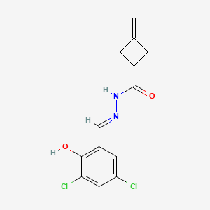 N'-(3,5-dichloro-2-hydroxybenzylidene)-3-methylenecyclobutanecarbohydrazide