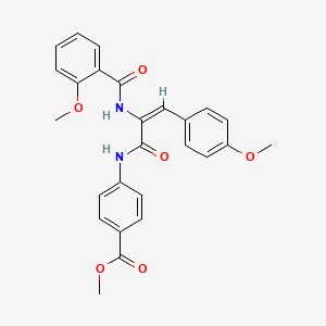 molecular formula C26H24N2O6 B6006018 methyl 4-{[2-[(2-methoxybenzoyl)amino]-3-(4-methoxyphenyl)acryloyl]amino}benzoate 