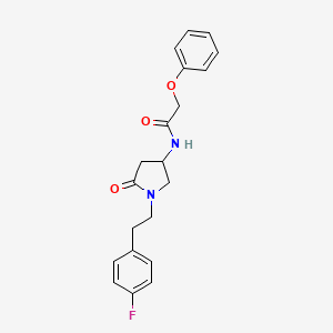 molecular formula C20H21FN2O3 B6006030 N-{1-[2-(4-fluorophenyl)ethyl]-5-oxo-3-pyrrolidinyl}-2-phenoxyacetamide 