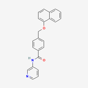 molecular formula C23H18N2O2 B6006036 4-[(1-naphthyloxy)methyl]-N-3-pyridinylbenzamide 