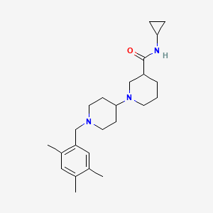 molecular formula C24H37N3O B6006044 N-cyclopropyl-1'-(2,4,5-trimethylbenzyl)-1,4'-bipiperidine-3-carboxamide 