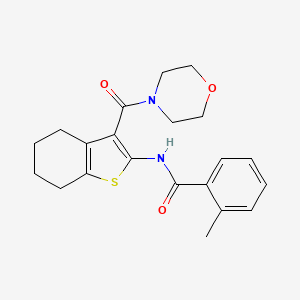 molecular formula C21H24N2O3S B6006049 2-methyl-N-[3-(4-morpholinylcarbonyl)-4,5,6,7-tetrahydro-1-benzothien-2-yl]benzamide 