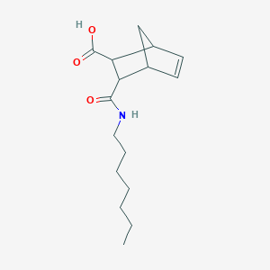 molecular formula C16H25NO3 B6006073 3-[(heptylamino)carbonyl]bicyclo[2.2.1]hept-5-ene-2-carboxylic acid 