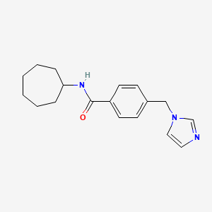 molecular formula C18H23N3O B6006081 N-cycloheptyl-4-(1H-imidazol-1-ylmethyl)benzamide 