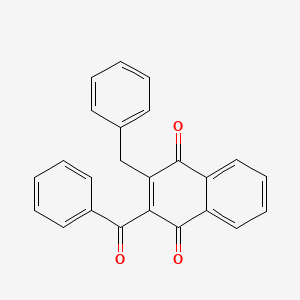 molecular formula C24H16O3 B6006095 2-benzoyl-3-benzylnaphthoquinone 