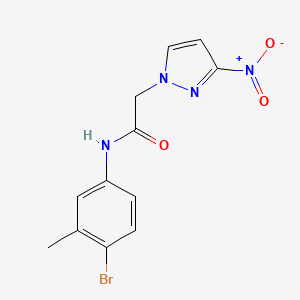 molecular formula C12H11BrN4O3 B6006134 N-(4-bromo-3-methylphenyl)-2-(3-nitro-1H-pyrazol-1-yl)acetamide 