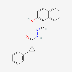 molecular formula C21H18N2O2 B6006138 N'-[(2-hydroxy-1-naphthyl)methylene]-2-phenylcyclopropanecarbohydrazide 