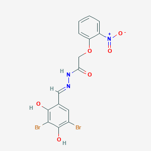 N'-(3,5-dibromo-2,4-dihydroxybenzylidene)-2-(2-nitrophenoxy)acetohydrazide
