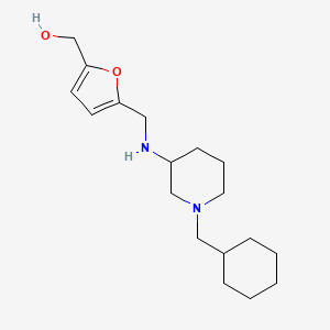 molecular formula C18H30N2O2 B6006157 [5-({[1-(cyclohexylmethyl)-3-piperidinyl]amino}methyl)-2-furyl]methanol 
