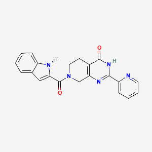 molecular formula C22H19N5O2 B6006163 7-[(1-methyl-1H-indol-2-yl)carbonyl]-2-pyridin-2-yl-5,6,7,8-tetrahydropyrido[3,4-d]pyrimidin-4(3H)-one 