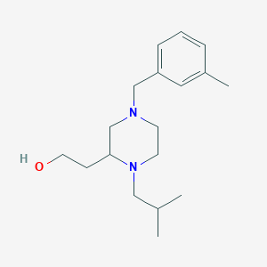 molecular formula C18H30N2O B6006182 2-[1-isobutyl-4-(3-methylbenzyl)-2-piperazinyl]ethanol 