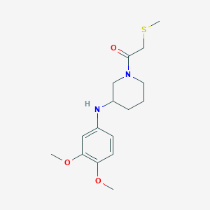 molecular formula C16H24N2O3S B6006205 N-(3,4-dimethoxyphenyl)-1-[(methylthio)acetyl]-3-piperidinamine 