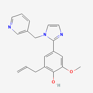 molecular formula C19H19N3O2 B6006213 2-allyl-6-methoxy-4-[1-(pyridin-3-ylmethyl)-1H-imidazol-2-yl]phenol 
