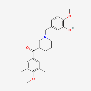 molecular formula C23H29NO4 B6006219 [1-(3-hydroxy-4-methoxybenzyl)-3-piperidinyl](4-methoxy-3,5-dimethylphenyl)methanone 