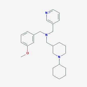 molecular formula C26H37N3O B6006249 1-(1-cyclohexyl-3-piperidinyl)-N-(3-methoxybenzyl)-N-(3-pyridinylmethyl)methanamine 