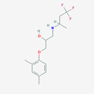 molecular formula C15H22F3NO2 B6006253 1-(2,4-dimethylphenoxy)-3-[(3,3,3-trifluoro-1-methylpropyl)amino]-2-propanol 
