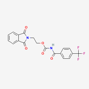 molecular formula C19H13F3N2O5 B6006261 2-(1,3-dioxo-1,3-dihydro-2H-isoindol-2-yl)ethyl [4-(trifluoromethyl)benzoyl]carbamate CAS No. 696648-01-8