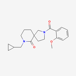 molecular formula C20H26N2O3 B6006273 7-(cyclopropylmethyl)-2-(2-methoxybenzoyl)-2,7-diazaspiro[4.5]decan-6-one 