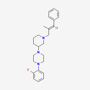 molecular formula C25H32FN3 B6006297 1-(2-fluorophenyl)-4-{1-[(2E)-2-methyl-3-phenyl-2-propen-1-yl]-3-piperidinyl}piperazine 