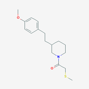 molecular formula C17H25NO2S B6006300 3-[2-(4-methoxyphenyl)ethyl]-1-[(methylthio)acetyl]piperidine 