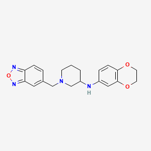 molecular formula C20H22N4O3 B6006303 1-(2,1,3-benzoxadiazol-5-ylmethyl)-N-(2,3-dihydro-1,4-benzodioxin-6-yl)-3-piperidinamine 