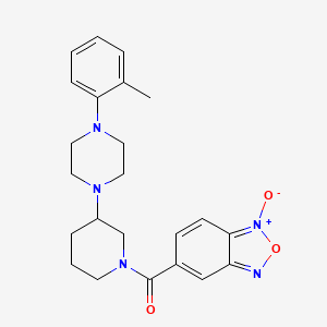 molecular formula C23H27N5O3 B6006310 5-({3-[4-(2-methylphenyl)-1-piperazinyl]-1-piperidinyl}carbonyl)-2,1,3-benzoxadiazole 1-oxide 