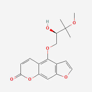 molecular formula C17H18O6 B600632 (+)-4-[(R)-2-羟基-3-甲氧基-3-甲基丁氧基]-7H-呋喃[3,2-g][1]苯并吡喃-7-酮 CAS No. 52939-12-5