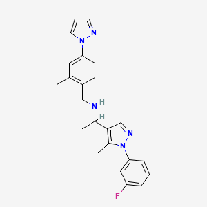 1-[1-(3-fluorophenyl)-5-methyl-1H-pyrazol-4-yl]-N-[2-methyl-4-(1H-pyrazol-1-yl)benzyl]ethanamine