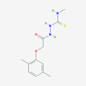 molecular formula C12H17N3O2S B6006364 2-[(2,5-dimethylphenoxy)acetyl]-N-methylhydrazinecarbothioamide 