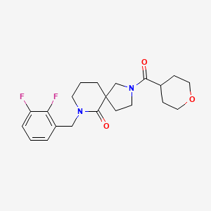 molecular formula C21H26F2N2O3 B6006388 7-(2,3-difluorobenzyl)-2-(tetrahydro-2H-pyran-4-ylcarbonyl)-2,7-diazaspiro[4.5]decan-6-one 