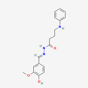 4-anilino-N'-(4-hydroxy-3-methoxybenzylidene)butanohydrazide
