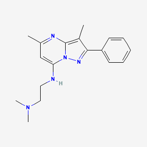 molecular formula C18H23N5 B6006412 N'-(3,5-dimethyl-2-phenylpyrazolo[1,5-a]pyrimidin-7-yl)-N,N-dimethyl-1,2-ethanediamine 