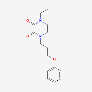 molecular formula C15H20N2O3 B6006442 1-ethyl-4-(3-phenoxypropyl)-2,3-piperazinedione 