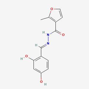 molecular formula C13H12N2O4 B6006487 N'-(2,4-dihydroxybenzylidene)-2-methyl-3-furohydrazide 