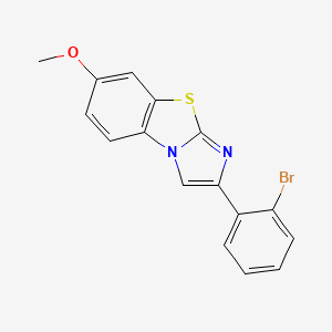 molecular formula C16H11BrN2OS B6006490 2-(2-bromophenyl)-7-methoxyimidazo[2,1-b][1,3]benzothiazole 