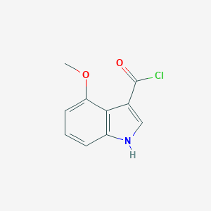 molecular formula C10H8ClNO2 B060065 4-methoxy-1H-indole-3-carbonyl chloride CAS No. 1260778-09-3