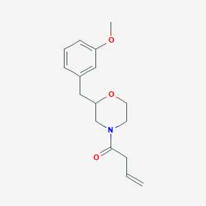 molecular formula C16H21NO3 B6006502 4-(3-butenoyl)-2-(3-methoxybenzyl)morpholine 